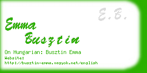 emma busztin business card